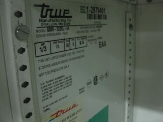 True Red 2 Door Glass Front Refrigerator Merchandiser Pop Cooler GDM