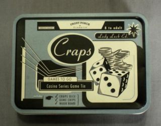 Front Porch Classics Craps Casino Series Game Tin Lady Luck Edition