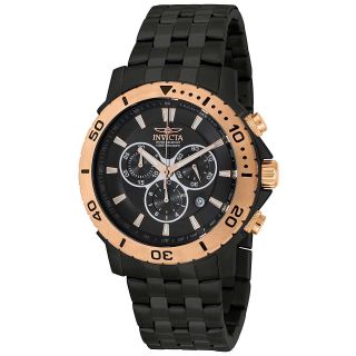  men s pro diver chronograph black ion plated stainless steel watch