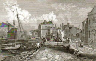Sheerness Fountain Inn Kent 1830 Original Antique Print