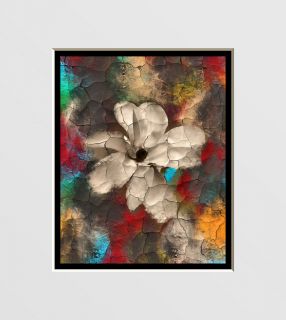 Abstract Floral Interior Home Decor Wall Art Matted Picture