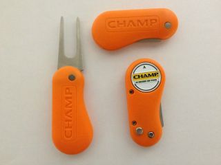 Champ Flix Golf Switchblade Divot Tool Ball Marker Orange Brand New