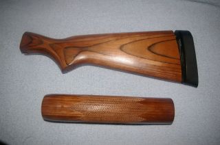 NICE OFFICIAL REMINGTON 870 FACTORY BROWN LAMINATE STOCK AND