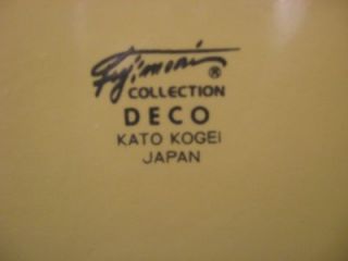 Kato Kogei for Fujimori Deco Yellow Black Dinner Plate RARE Sottsass