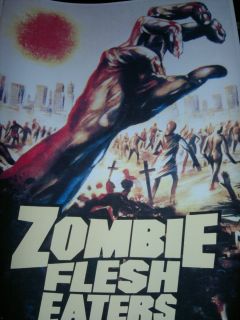 Zombie Flesh Eaters A4 Sticker Lucio Fulci Zombies
