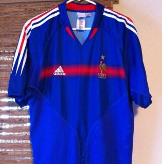   Official Adidas France FFF Embroidered French Soccer Jersey L Large