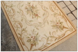 Pastel Antique French Aubusson Area Rug Free SHIP Country Home Decor