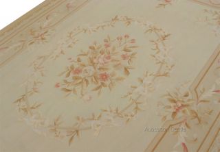 COUNTRY FRENCH PASTEL Aubusson Area Rug FREE SHIP Wool Handmade NOT
