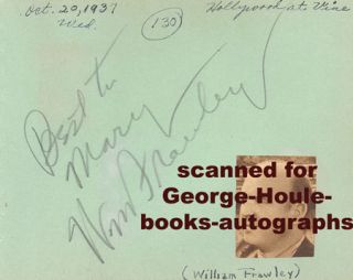 William Frawley Franchot Tone Autographs I Love Lucy