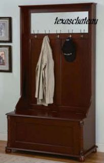British Colonial West Indies Style Furniture ENTRY HALL TREE STORAGE