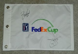 Jim Furyk Signed US Open FedEx Cup Golf Pin Flag Autograph Bill Haas