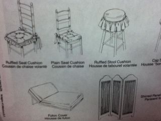  Sewing Pattern 9474 Chair Covers Pads Futon Cover Seat Cushion