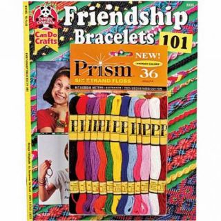 Friendship Bracelets 101 Book with 36 Primary Colors of Prism 6 Strand
