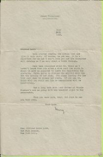  Original Signed Typed Letter to Friend Mildred Zukor Loew 1933