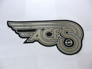 Flying Aces Skateboard Deck Longboard Wheel Sticker 70s RARE