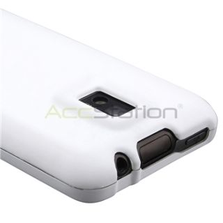 White Rubber Hard Case Cover for LG T Mobile G2X Screen