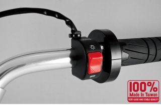 Black Motorcycle Fog Light Switch 7 8 Handlebar 12V DC Electrical