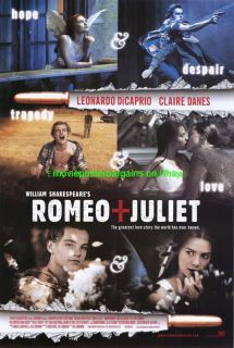 Romeo and Juliet Movie Poster DS RARE International Version Leonardo