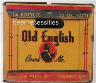 Frankenmuth Old English Brand Ale 1950 Beer Case Michigan Mich MI