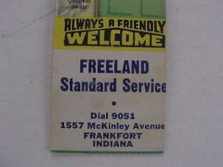 1950s Era Frankfort Indiana Freeland Standard Oil Gas Service Station