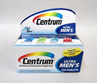 New Centrum Ultra Mens Multi Vitamin Mineral Supplement 100 Tablets