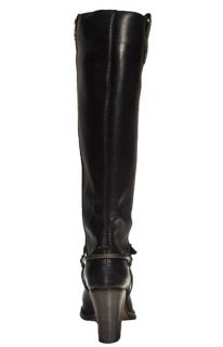 Frye Womens Boots Julia Spur Inside Zip Black Leather 77450 Sz 8 M