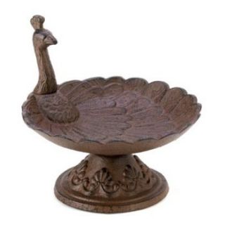 ample helping of food for his feathered friends. This rustic cast iron