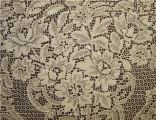 vintage quaker lace tablecloth creamy rectangular
