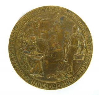  RARE Ant Desk Medal Karlsbad 1908 Franz Joseph I Austria »
