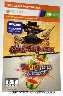  Fruit Ninja Kinect Full Game  Xbox 360 Card Token Bin