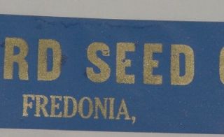 advertising poster card seed co fredonia new york