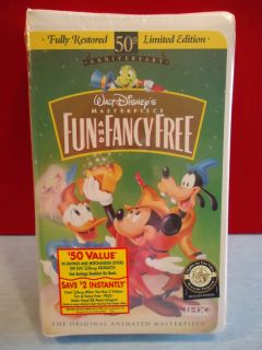 Fun and Fancy Free Musical VHS Masterpiece Walt Disney Clamshel Mickey