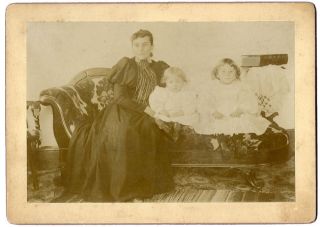 Woman Fainting Couch Chapinville Chapin NY Antique Photo Victorian