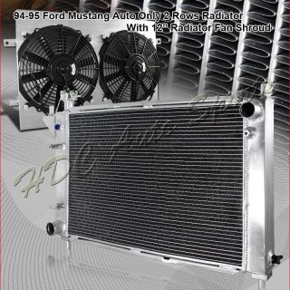 94 95 FORD MUSTANG GT GTS SVT AUTOMATIC 3 ROW CORE ALUMINUM RADIATOR