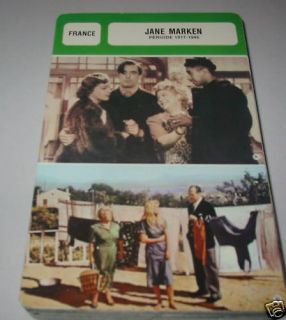 France Jane Marken 1917 1946 French Film Trade Card