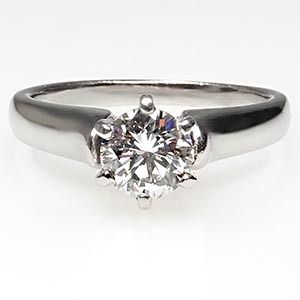Estate Eco Friendly Diamond Solitaire Engagement Ring 6 Prong Solid