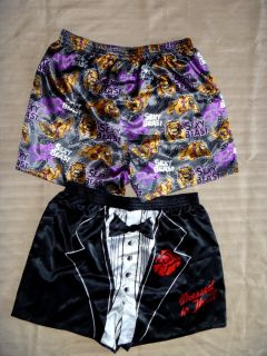 Mens Satin Boxer Shorts BNWOT Size L XL Various Designs