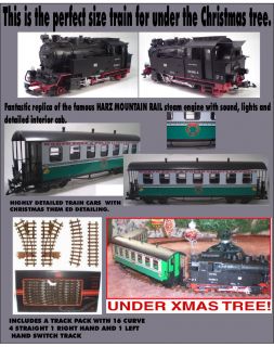  North Pole and Polar Lights Christmas Train Set G Scale Complete