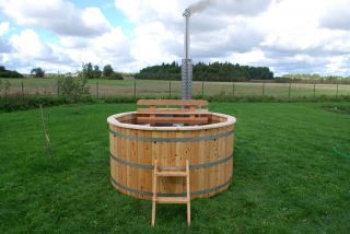 Wooden Barrel Hot Tub Outdoor Bath Jacuzzi Spa Bath Garden Pool Wooden