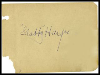 GABBY HAYES AUTHENTICATED AUTOGRAPH IN DISPLAY