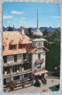 1955 Villa Des Fougeres Fribourg Switzerland Postcard