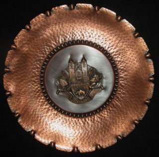 Souvenir Plate Freising Germany Cathedral Copper