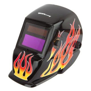 Forney 55698 Auto Darkening Welding Helmet with Flames, Black
