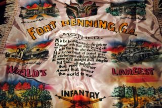 Fort Benning GA Infantry School Vintage Cloth Mother Souvenir