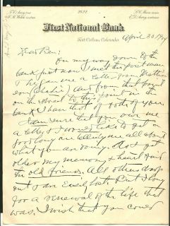1904 FIRST NATIONAL BANK FORT COLLINS COLORADO ADVERT LETTERHEAD