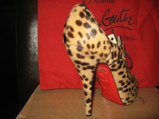 Christian Louboutin Lady Derby Leopard Pony Shoes 36 5