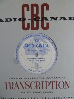  TRANSCRIPTION Jazz From Canada 7 & 8 Ron Collier Steve Garrick Mono DG