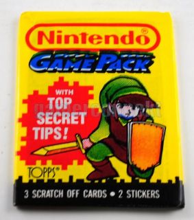 1989 topps nintendo game pack link wax trading cards