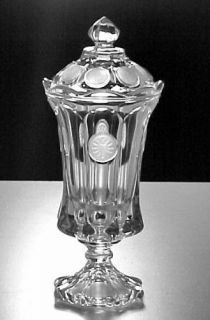 Fostoria Clear Coin Glass Large 13 Tall Covered Urn w Lid