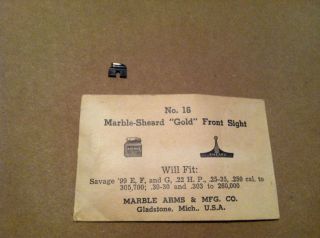Marble Sheard No 16 Gold Front Sight Blade